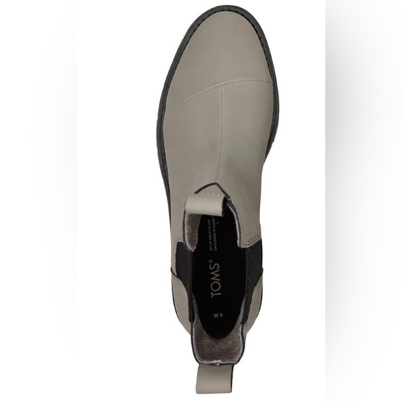 TOMS SKYLAR cement gray lug rugged sole combat chelsea BOOTd size 9.5 brand new - Picture 4 of 6